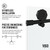 Vigo VG6022MBCL6076 Elan Hart Frameless Shower Door In Matte Black