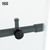 Vigo 56-60 in. W x 76 in. H Elan Hart Frameless Shower Door In Matte Black