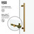 Vigo Grid Elan Adjustable Sliding Tub Door In Matte Brushed Gold