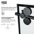 Vigo 56-60-Inch Grid Elan Adjustable Sliding Shower Door In Matte Black