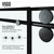 Vigo 56-60-Inch Grid Elan Adjustable Sliding Shower Door In Matte Black