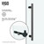 Vigo 68-Inch Elan Adjustable Frameless Sliding Shower Door In Matte Black