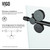 Vigo VG6041MBCL6874 68-Inch Elan Adjustable Frameless Sliding Shower Door In Matte Black