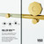 Vigo 56-60 in. W x 76 in. H Elan Hart Frameless Shower Door In Matte Brushed Gold