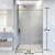 Vigo 56-60 in. W x 76 in. H Elan Hart Frameless Shower Door In Matte Brushed Gold