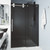 Vigo VG6041STBLK7274 Elan 68 To 72 In. X 74 In. Frameless Sliding Shower Door In Stainless Steel With Sheer Black Glass