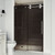 Vigo Elan 68 To 72 In. x 74 In. Frameless Sliding Shower Door In Stainless Steel With Sheer Black Glass