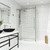Vigo 36 in. L x 48 in. W x 82 in. H Elan E-Class Frameless Shower Enclosure In Stainless Steel With Left Drain Base