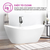 Vanity Art VA6517-BN 70.5" X 31.5" Non-Slip Freestanding Bathtub - White/Brushed Nickel Trim