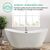 Vanity Art VA6517-ORB  70.5" X 31.5" Non-Slip Freestanding Bathtub - White/Oil Rubbed Bronze Trim