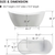 Vanity Art VA6517-PW 70.5" X 31.5" Non-Slip Freestanding Bathtub - Pure White