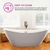 Vanity Art VA6807-PC 71" Freestanding Acrylic Soaking Bathtub - White/Polished Chrome Trim