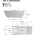 Vanity Art VA6821-LMB 66.9" Freestanding Acrylic Soaking Bathtub - White/Matte Black Trim