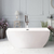 Vanity Art VA6821-LORB 66.9" Freestanding Acrylic Soaking Bathtub - White/Oil Rubbed Bronze Trim