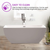 Vanity Art VA6821-SIO 59" Freestanding Acrylic Soaking Bathtub - White with Integrated Overflow