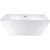 Vanity Art VA6821-SIO 59" Freestanding Acrylic Soaking Bathtub - White with Integrated Overflow