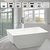 Vanity Art VA6821-SPW 59" Freestanding Acrylic Soaking Bathtub - Pure White