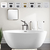 Vanity Art VA6834-SBN Freestanding 55" x 32" Bathtub with Slotted Overflow and Drain- White/Brushed Nickel Trim