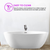 Vanity Art VA6834-SBN Freestanding 55" x 32" Bathtub with Slotted Overflow and Drain- White/Brushed Nickel Trim