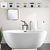 Vanity Art VA6834-SMB Freestanding 55" x 32" Bathtub with Slotted Overflow and Drain- White/Matte Black Trim