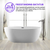 Vanity Art VA6834-SORB Freestanding 55" x 32" Bathtub with Slotted Overflow and Drain- White/Oil Rubbed Bronze Trim