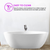 Vanity Art VA6834-SPW Freestanding 55" x 32" Bathtub with Slotted Overflow and Drain- Pure White