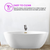 Vanity Art VA6834-STG Freestanding 55" x 32" Bathtub with Slotted Overflow and Drain- White/Titanium Gold Trim