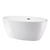 Vanity Art 59" x 32" Freestanding Acrylic Soaking Bathtub - White/Oil Rubbed Bronze Trim - VA6834-MORB