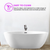 Vanity Art VA6834-MORB 59" x 32" Freestanding Acrylic Soaking Bathtub - White/Oil Rubbed Bronze Trim