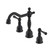 Gerber Opulence Two Handle Widespread Lavatory Faucet w/ Metal Touch Down Drain 1.2gpm - Satin Black - D303257BS