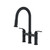 Gerber D434437BS Kinzie Two Handle Bridge Pull-Down Kitchen Faucet 1.75gpm - Satin Black