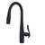 Gerber D454012BS Selene Single Handle Pull-Down Kitchen Faucet w/ Snapback 1.75gpm - Satin Black