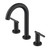 Gerber Parma Trim Line Two Handle Widespread Lavatory Faucet w/ Metal Touch Down Drain 1.2gpm - Satin Black - D303658BS