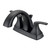 Gerber D307018BS Vaughn Two Handle Centerset Lavatory Faucet w/ Metal Pop-Up Drain 1.2gpm - Satin Black