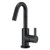 Gerber D222530BS Amalfi Single Handle Lavatory Faucet Single Hole Mount w/ 50/50 Touch Down Drain & Optional Deck Plate Included 1.2gpm - Satin Black