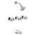 Gerber G004713083 Classics Three Handle 11 Inch Centers Tub & Shower Faucet 1.75gpm - Chrome