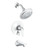 Gerber D501034TC Lemora Single Handle Tub & Shower Faucet Trim Kit & Treysta Cartridge with Diverter on Valve 1.75gpm - Chrome