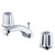 Gerber Classics Two Handle Lavatory Faucet w/ Metal Fluted Handles & Metal Pop-Up Drain 1.2gpm - Chrome - G0743071