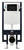 ALFI Black Matte Dual Flush Wall Mounted Toilet Tank Carrier for WD101, WD332, WD333