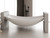 Alfi HammockTub2-WM White Matte 71" Solid Surface Resin Suspended Wall Mounted Hammock Bathtub