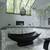 ALFI Black Matte 71" Solid Surface Resin Free Standing Hammock Style Bathtub - AB9992BM
