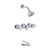 Gerber G005852081 Hardwater Three Handle Sliding Sleeve Escutcheon Tub & Shower Faucet with IPS/Sweat Connections & Slip Spout 1.75gpm - Chrome