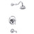 Gerber D500057TC Opulence Single Handle Tub & Shower Trim Kit & Treysta Cartridge w/ Diverter on Valve & 5 Function Showerhead 1.75gpm - Chrome