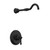 Gerber D502757LSBSTC Opulence Single Handle Shower Only Trim Kit & Treysta Cartridge Less Showerhead - Satin Black