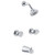 Gerber Hardwater Two Handle Threaded Escutcheon Tub & Shower Faucet with Threaded Diverter Spout 1.75gpm - Chrome - G0058400