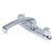 Gerber Classics Two Handle Kitchen Faucet Deck Plate Mounted w/ Metal Handles & Acrylic Hot Cold Index Buttons 1.75gpm Ceramic Cartridge - Chrome - G0042116