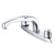 Gerber G0742116 Classics Two Handle Kitchen Faucet Deck Plate Mounted w/out Spray & w/ Metal Fluted Handles 1.75gpm - Chrome