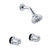 Gerber G0748220 Classics Two Metal Fluted Handle Threaded Escutcheon Shower Only Fitting with IPS/Sweat Connections 1.75gpm - Chrome