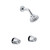 Gerber G0048220 Classics Two Handle Threaded Escutcheon Shower Only Fitting with IPS/Sweat Connections 1.75gpm - Chrome