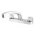 Gerber Classics Two Handle Kitchen Faucet Deck Plate Mounted w/out Spray & w/ Metal Fluted Handles 1.75gpm - Chrome. Compression cartridge - G0742416